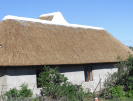 Thatched House Roof at the private residence of Side by Side Safari Lodge
